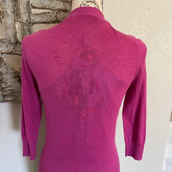 Trina Turk Rasberry Cardigan P/Small - Picture 9 of 9